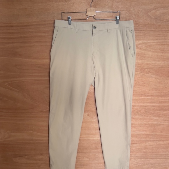 Lululemon ABC Classic-Fit Trouser size 38X30 warpstreme beige trench activewear - Picture 2 of 5